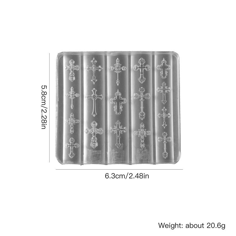 Gothic Cross Silicone Nail Molds Art Decorations DIY