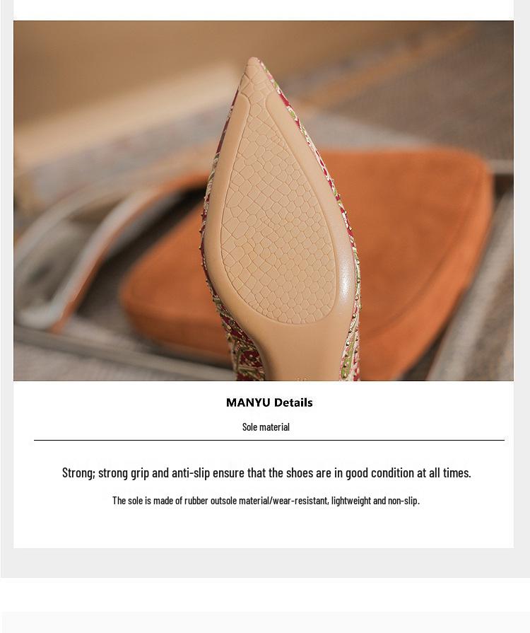 2025 Red Xiuhe Rivet High Heels for Bridal Toasting - Women's Chinese Wedding Shoes