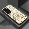 Милый Чехол-Кейс C-chiikawa-S для Телефона Samsung S26 S25 S24 FE S23 S22 S21 Plus S20 Ultra Note20Ultra Черная Стеклянная Крышка