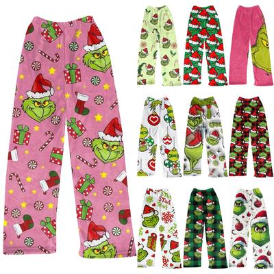 Женские зимние клетчатые брюки, длинные брюки, спортивные брюки