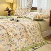 Flower Printed Summer Thin Comforter Comfortable And Breathable Queen/King Size Air-Conditioned Comforter Anti-Mite Summer Quilt