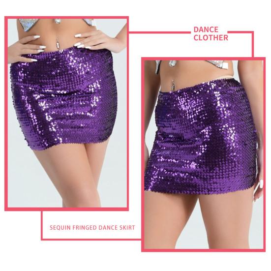 Женская юбка с пайетками, облегающая юбка с высокой талией, мягкая светоотражающая ультра короткая юбка выше колена, прочная строчка, сексуальная одежда для взрослых