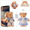 12-48 шт. Мини-игрушки мягкие плюшевые мишки оптом 10 см с одеждой из мешковины для украшения на вечеринку по случаю рождения ребенка, день рождения