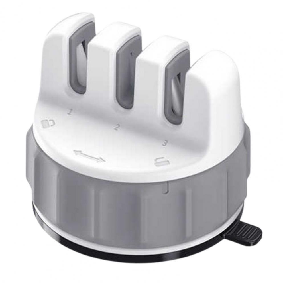 Мини-точилка для ножей Одноручная Легкая заточка лезвий с мощной присоской 3-изогнутая Простая в использовании точилка для лезвий для кухни