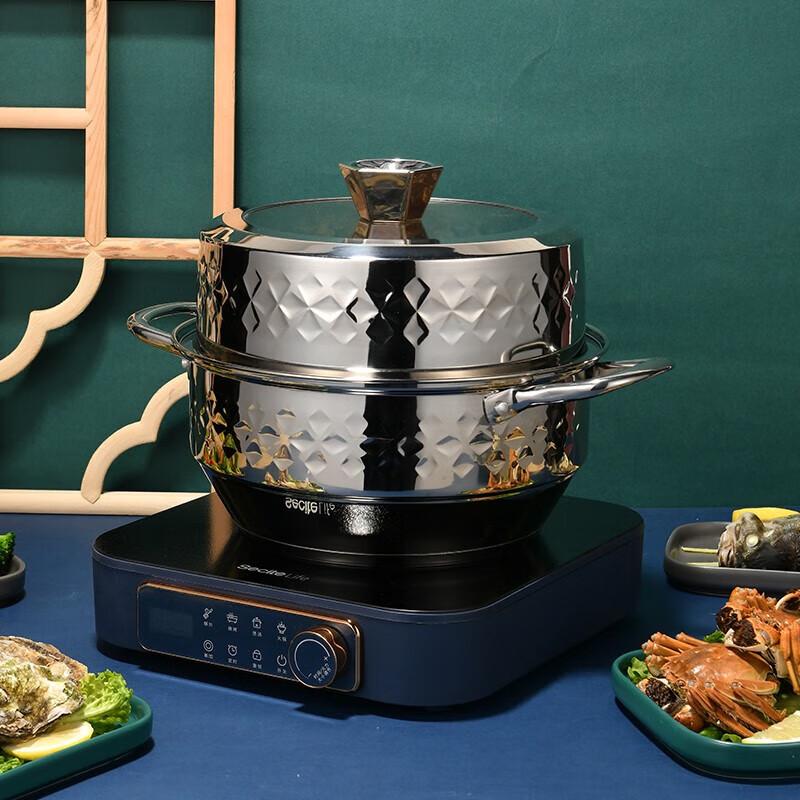 Xinsite 26cm 304 Stainless Steel 2-Layer Steamer Pot