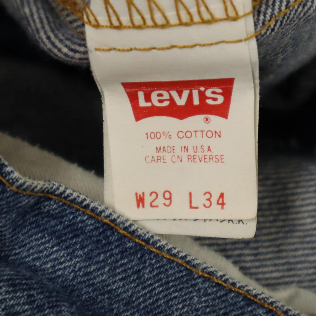 Levi's 90-е 505-0217 Сделано в США старые джинсовые брюки W29 Выстиранные голубые джинсы Мужские Б/У