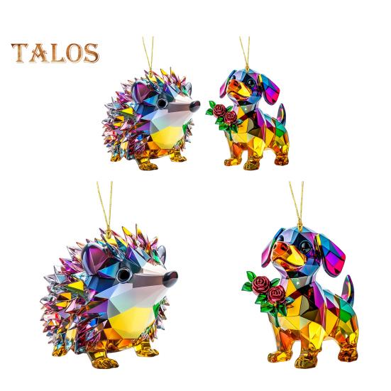 1/2 шт. Автомобильные подвески с шнурком, легко подвешиваются, цветные хрустальные украшения, сверкающие акриловые украшения, подвески в виде ежика