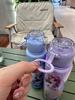 700ml Cute & Durable Cartoon Space Cup with Hand-held Ring BPA-Free High Temperature Resistant Portable Outdoor Water Bottle