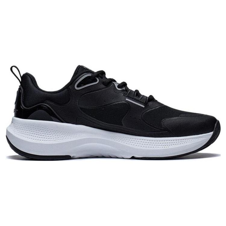 Li Ning SOFT GO Нескользящие, Износостойкие, Дышащие Низкие Повседневные Кроссовки Женские Черно-Белые AGLT126-2