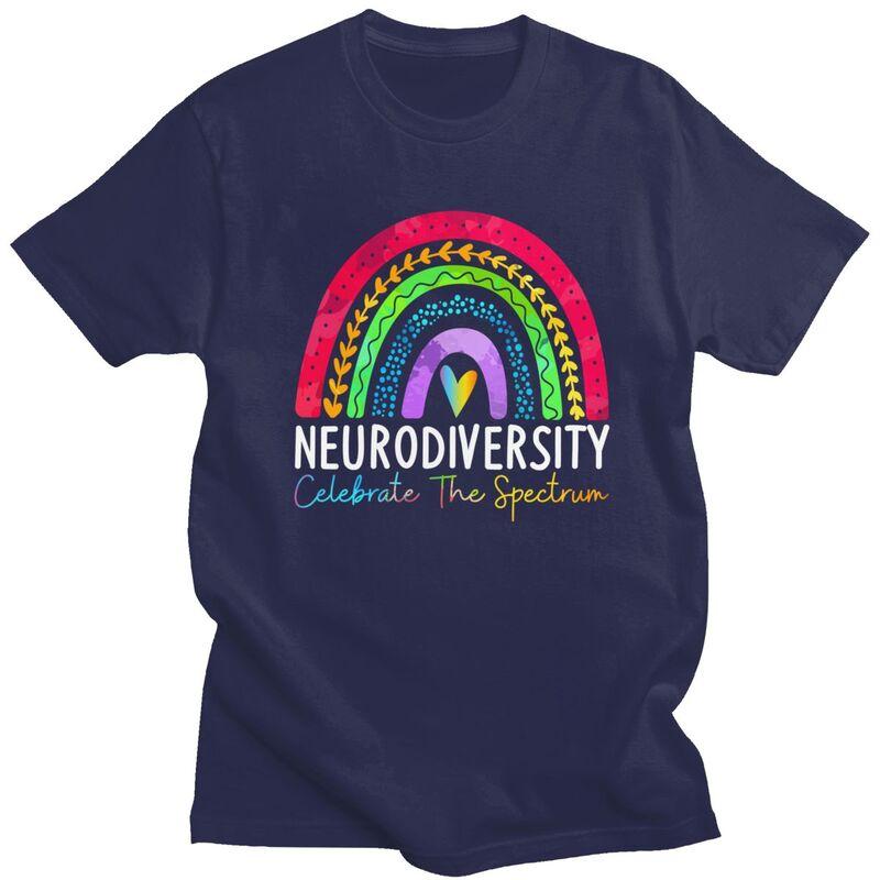 Men Neurodiversity Autism Spectrum ASD ADHD T Shirt Streetwear Short Sleeves 100 Cotton Colthing Creative Graphics Tees Shirt