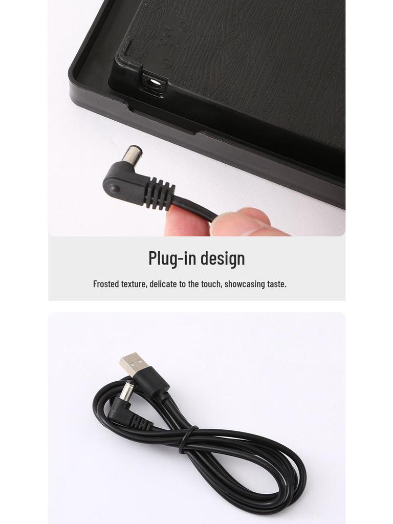 Большие светодиодные настенные часы - Английский дисплей с функцией подключения для гостиной