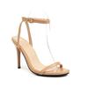 Summer New Sexy Thin Heel Super High Heel Buckle Hollow Solid Color Sandals
