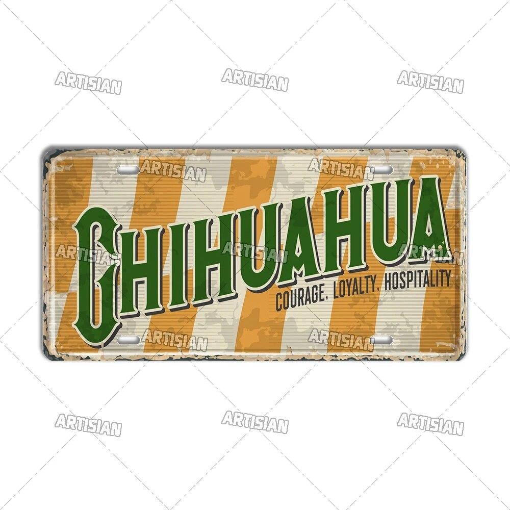 MEXICO License Plate Landmark Metal Tin Plaque City Metal Sign Wall Decor Garage Bar Pub Club Hotel Cafe Kitchen Home