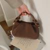 PU Leather Solid-color Woven Shoulder Bag Moderate Capacity Crossbody Bag  Vacations