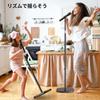 POLESTO Microphone Universal Demountable Floor Stand with Compact Weighted Adjustable Height Includes 2 Mic Compatible with a Wide Range of