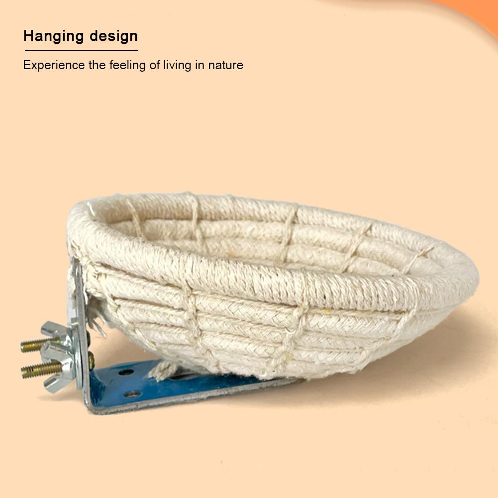 Гнездо для птиц из хлопковой веревки ручной работы, Голубятня, Гнездо, Клетка для птиц, Уличное декоративное плетеное подвесное гнездо для попугая