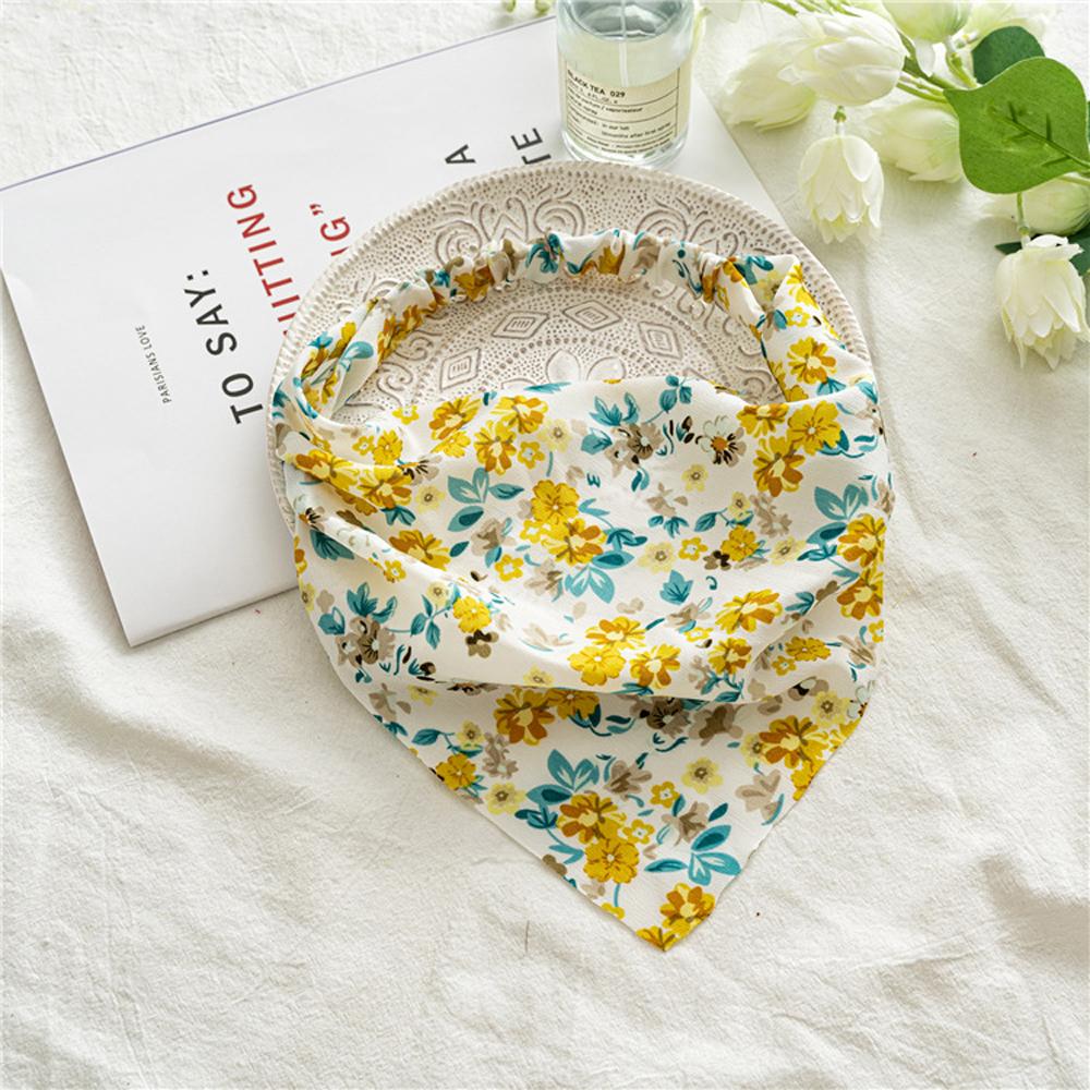 Headbands Sweet Elastic Floral Flower Hair Accessories Turban Hair Scarf Triangle Bandana Headwrap