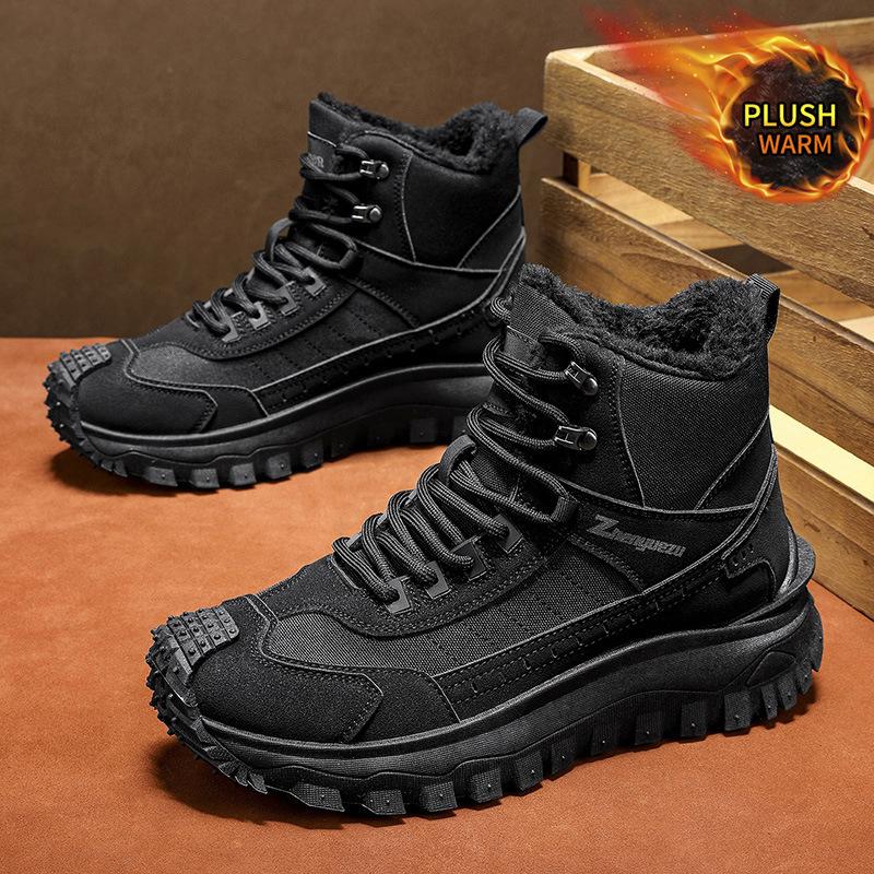 Winter high-top velvet thickened Martin boots outdoor functional sports hiking boots large size men's shoes