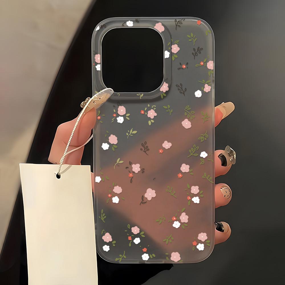 Чехлы для мобильных телефонов iPhone 11 13 15 Pro Max 12 14 Pro Max Чехол для iPhone 16 15 Plus 13 Pro 12 Матовая текстура с рисунком в виде мультяшных цветов