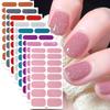 8 Nails Fully Wrapped Nail Polish Strips, Pink Nail Flash Self-adhesive Gel Nail Sticker,suitable for Women's Home DIY Self-use Nail Products Nail Kit