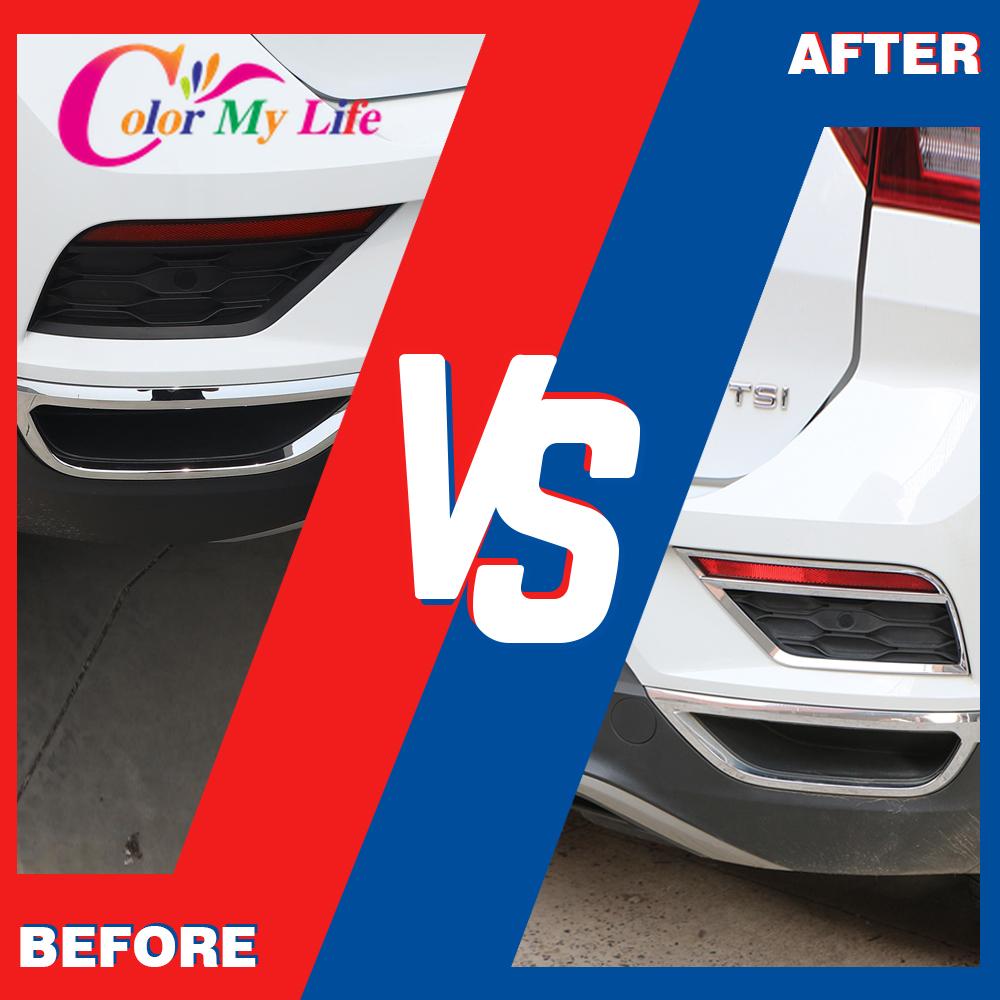 ABS хром задняя крышка противотуманной фары крышка отделка наклейки детали для Volkswagen VW T-ROC TROC 2018 -