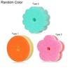 Home Wash Dishes Sponge Sponge Brush Tableware Flower Dishwashing Sponge Scouring Pads Round Shape