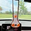 Cute Anime Car Interior Decoration Gypsum Swing Duck Auto Rearview Mirror Pendant For Kawai Car Decoration Accessories