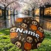 Custom Name Personalized Labubu Print Umbrella, Auto Open Close, 8‑Rib Sturdy Frame, Commute Camping Hiking Use, Birthday Gift