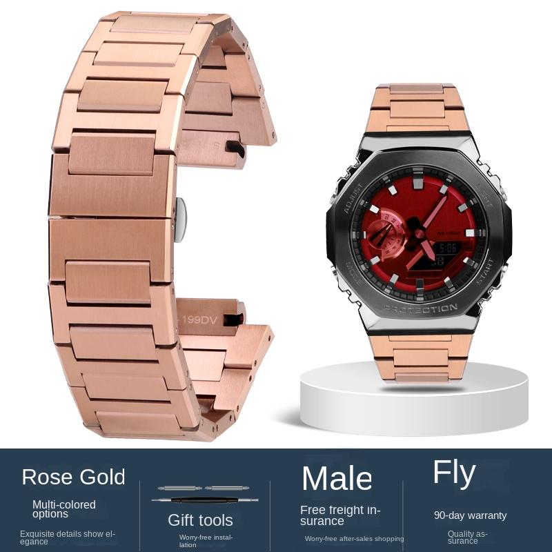 Для часов Casio GA-2100 GM2100 ремешок G-SHOCK дуб фермерский модифицированная стальная цепочка для часов стальной мужской ремешок браслет