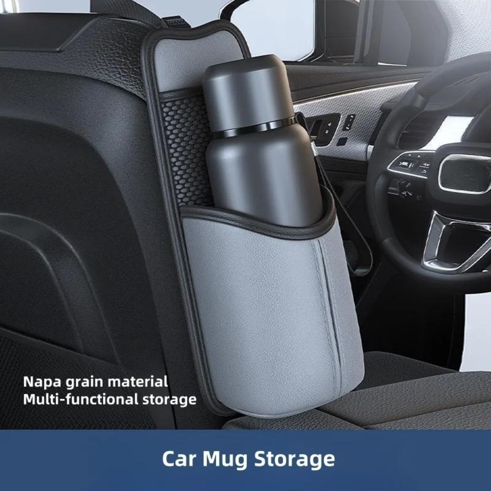 Wear-Resistant Hanging Auto Seat Organizer Multifunctional Mesh Storage Pocket for Phone Bottle