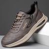 Высококачественная брендовая мужская повседневная обувь из натуральной кожи с толстой подошвой, износостойкая походная обувь, модная серая спортивная обувь для мужчин