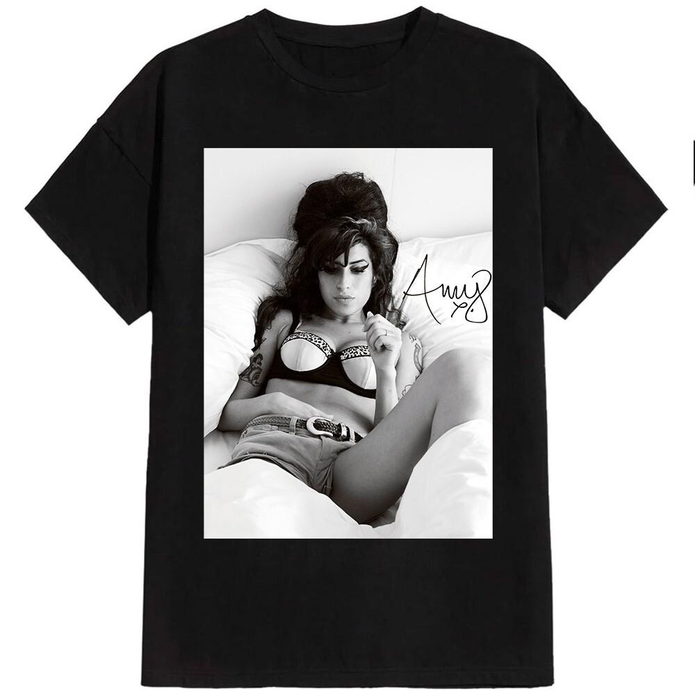Винтажная футболка Amy Winehouse Подарок для фанатов Мужская S-235XL 12D377 Унисекс