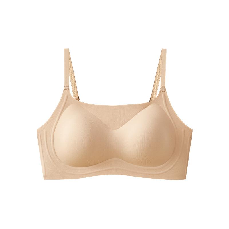 Traceless liquid foundation underwear women's small breasts gather and show large external expansion comic bra white t invisible beauty back