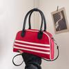 New Striped Versatile Shoulder Bag Bowling Bag Sports Gym Bag