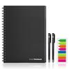 Reusable Smart Notebook A4 Size Lined and Dot-Grid Pages Note Book 6 Styles Page Rewritable Notepad for Adult Student Black