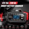 Full Automatic Intelligent Car Battery Charger 12V/24V Multiple Protections LCD Display Protect Quick Charger