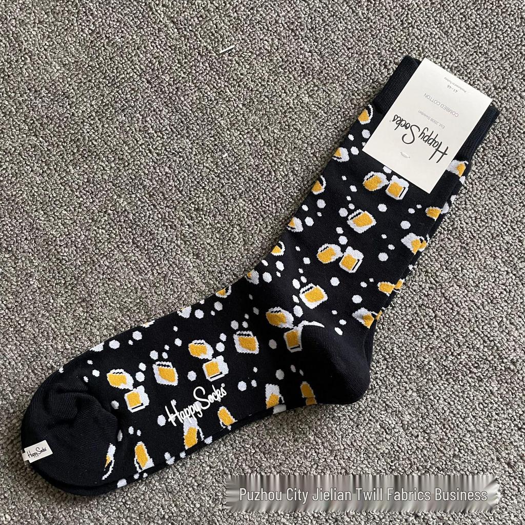 Hippy Happy Мужские Универсальные Хлопковые Носки до Середины Икры Модные