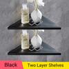 Bathroom Shelves Black Stainless Steel 304 Wall Bathroom Shelf Shower Caddy Rack Bathroom Accessories Shelves WF-18062
