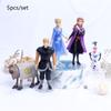 Delightful 5pcs Snow Queen Anna Elsa Frozen 2 Olaf Sven Kristoff Doll Figures For Kids