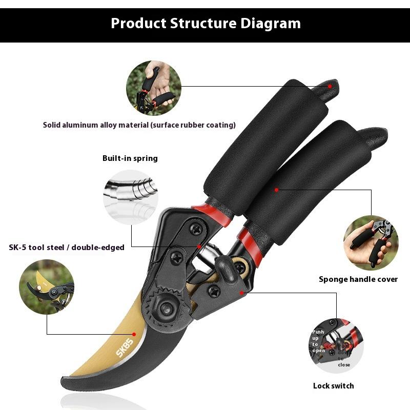 Садовые ножницы SK5 Секатор для обрезки фруктовых деревьев Садовые ножницы для толстых веток Ножницы для обрезки цветов Ножницы для сбора фруктов