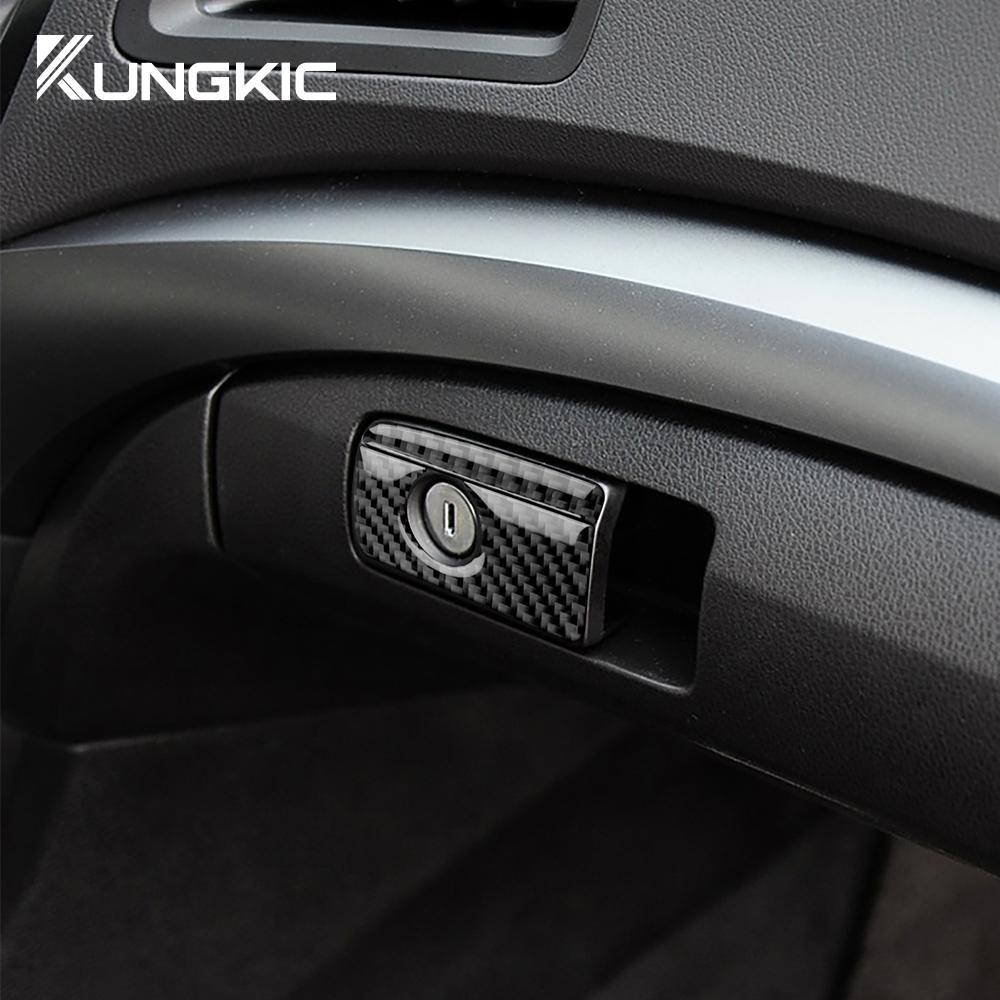 Real Soft Carbon Fiber Sticker for Acura ILX 2013 2014 2015 2016 2017 2018 2019 2020 2025 2025 LHD Car Co-Polit Storage Box Trim