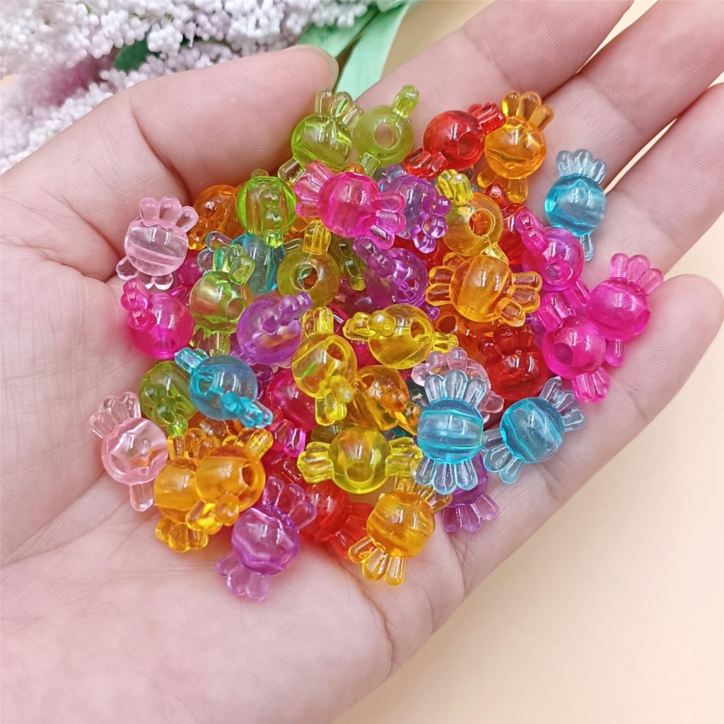 Home Party Supplies Hand-Beaded Mixed Color Flower Heart Shell Candy Candy Color DIY Loose Beads Beads With Hole Crafted 150Pcs for Jewelry Making
