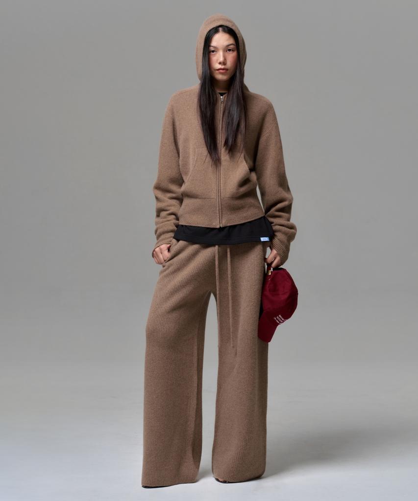 ERA Women Cashmere Blend Relaxed Knit Sweatpants - Neutral Brown