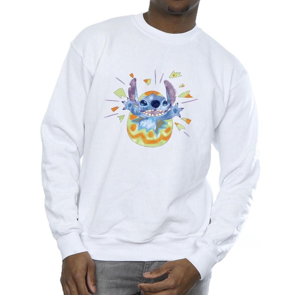 Disney Mens Lilo & Stitch Cracking Egg Sweatshirt