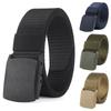 Unisex Belt Men Quick Release Automatic Buckle Nylon Belts for Sports Casual Solid Color Belt Outdoor Durable Waist Belts 120Cm