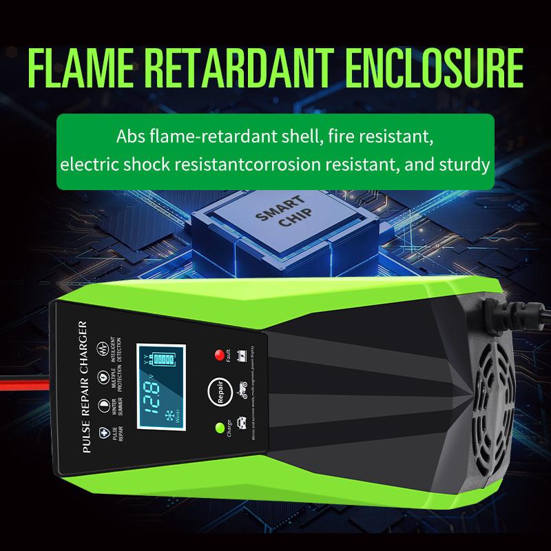 12 В 10 А автомобильное зарядное устройство для аккумулятора Автоматическое интеллектуальное зарядное устройство для аккумулятора с сенсорным ЖК-дисплеем Импульсные ремонтные зарядные устройства для сухих и влажных свинцово-кислотных аккумуляторов