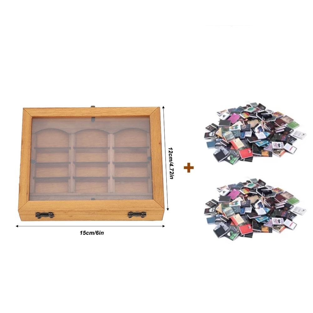 Bookshelf Decor Anxiety Bookshelf Handmade Home Desktop Decoration Bookshelf Sensory Toys Wooden Fidget Toys Figurine Statue