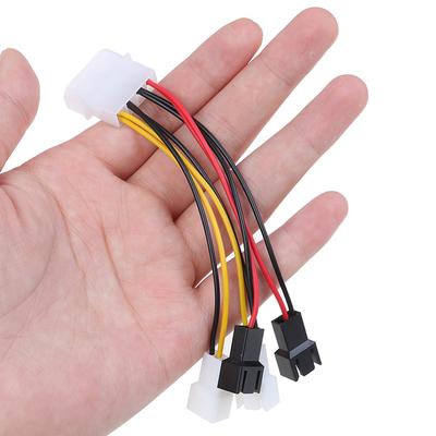 4-контактный разъем Molex/Ide для ПК с 3-контактным разъемом адаптера кабеля питания процессора/корпуса/корпуса вентилятора