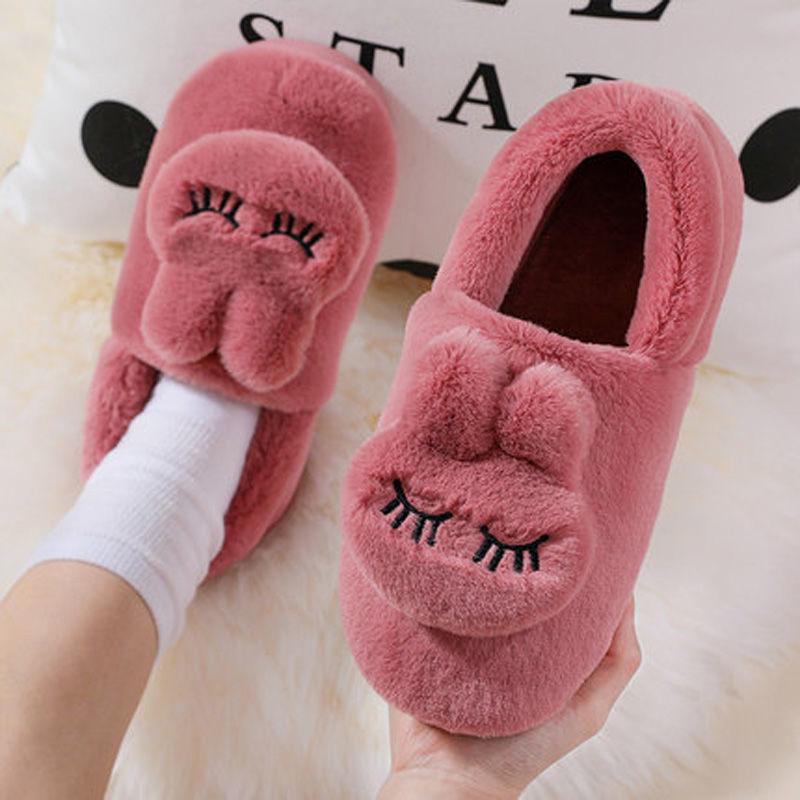 Женские нескользящие хлопковые тапочки Cixi - теплая мягкая домашняя обувь для пар на весну, осень и зиму