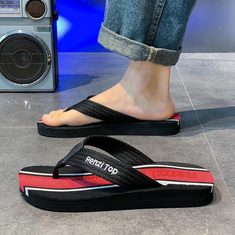 Шлепанцы мужские крутые тапочки мужские пляжные туфли повседневные летние трендовые нескользящие персонализированные модные уличные вещи